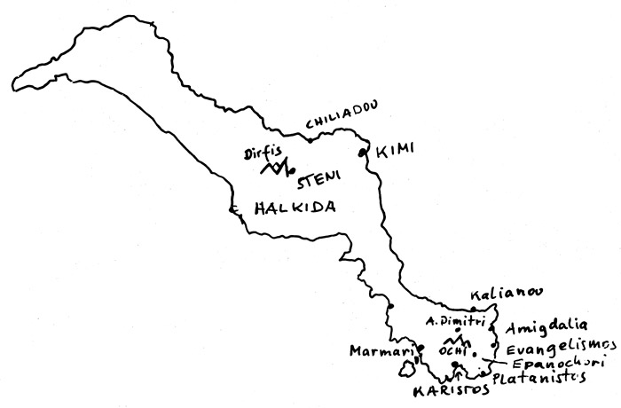 Euböa Landkarte