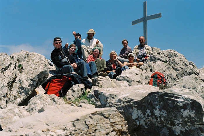 Wir sind auf dem Gipfel des Kofinas, der vor 4000 Jahren ein minoisches Höhenheiligtum war.